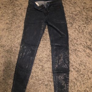 J BRAND blue snakeskin jeans worn twice!